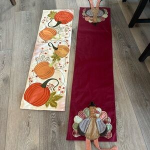 Pier One Imports Fall/Thanksgiving Table Runners 2 pc